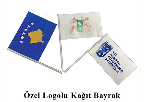 Özel Logolu Kağıt Bayrak